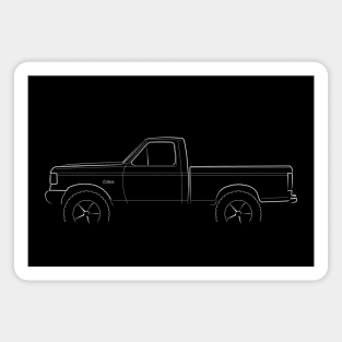 1987 Ford F-150 4x4 - profile stencil, white Magnet